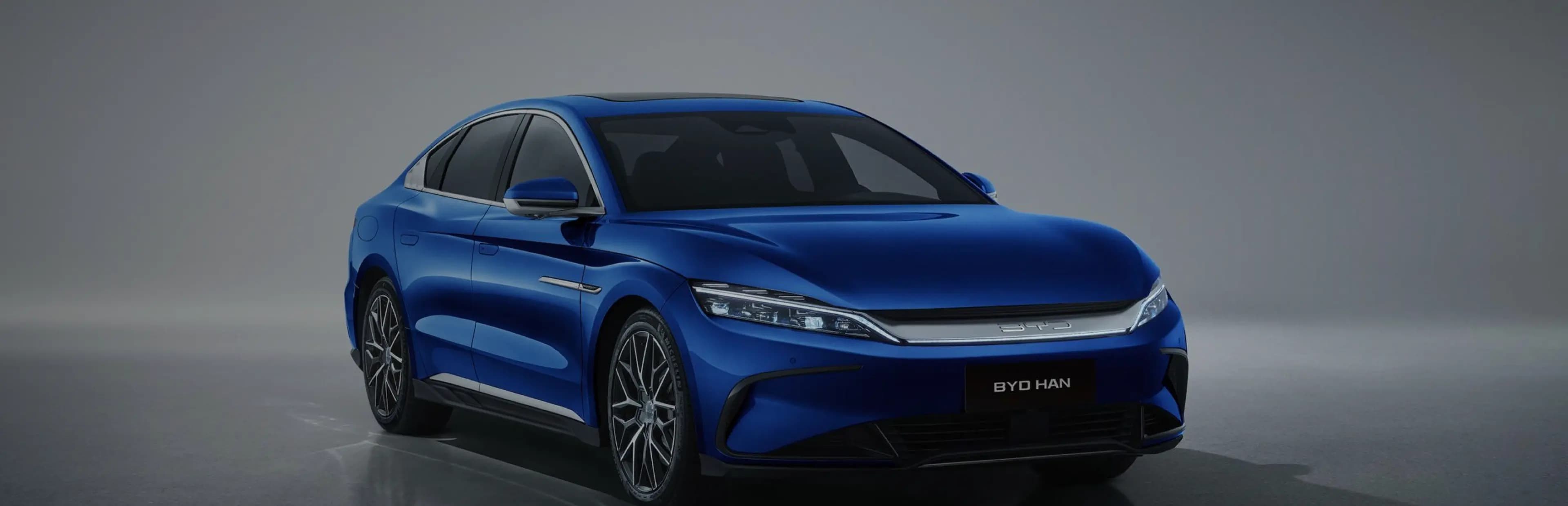 blue color car depicting upcoming car's page banner