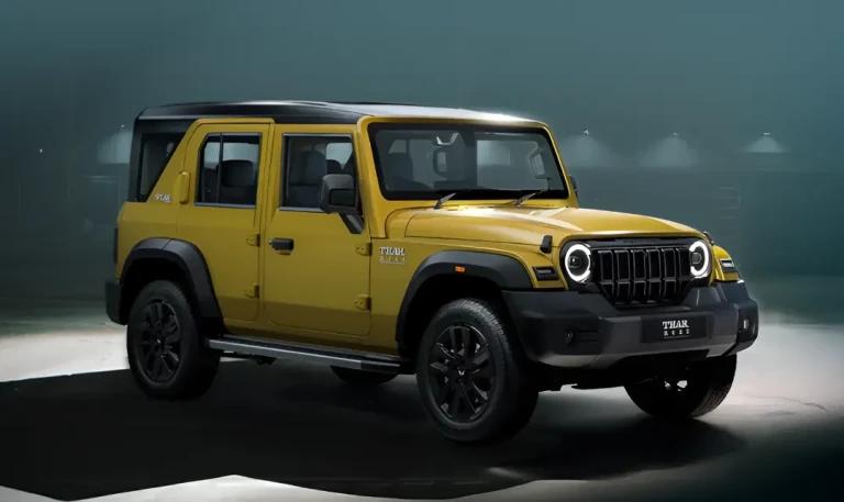 Image for Mahindra Thar Roxx Star Edition Launched at Rs 16.85 Lakh; Gets New Citrine Yellow Color