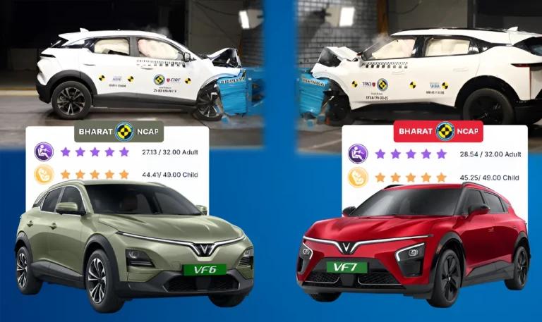 Image for VinFast VF 6, VF 7 Achieve 5 Stars In Bharat NCAP Crash Test