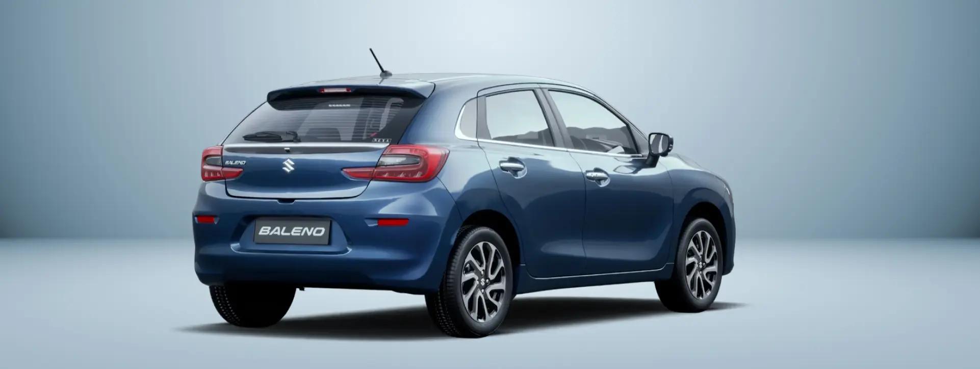 Maruti Suzuki Baleno rear right side view Maruti Suzuki Baleno rear right side view