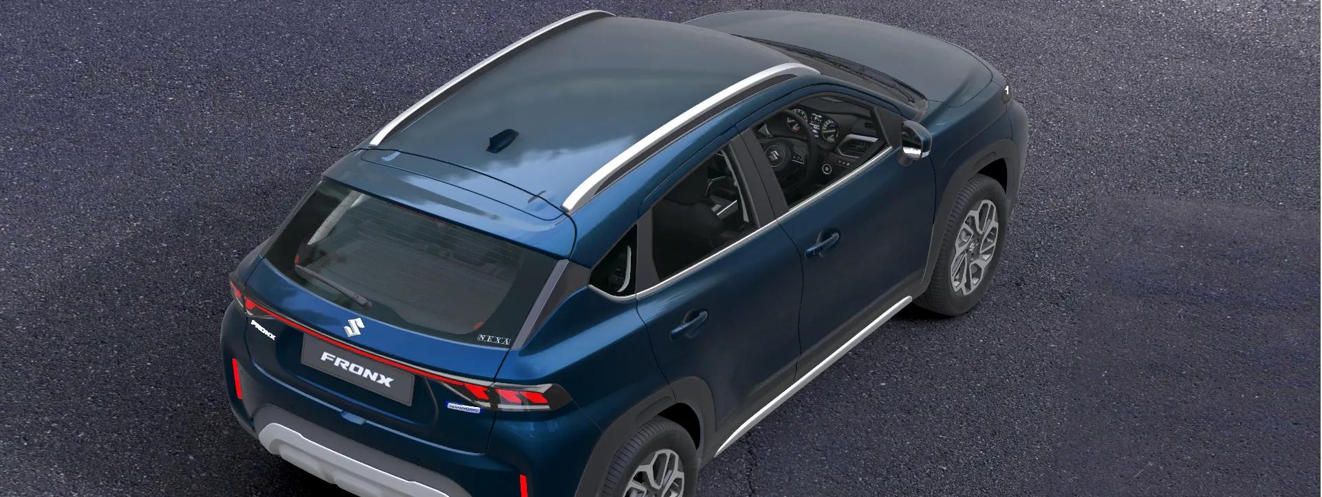 Maruti Suzuki FRONX top side view Maruti Suzuki FRONX top side view