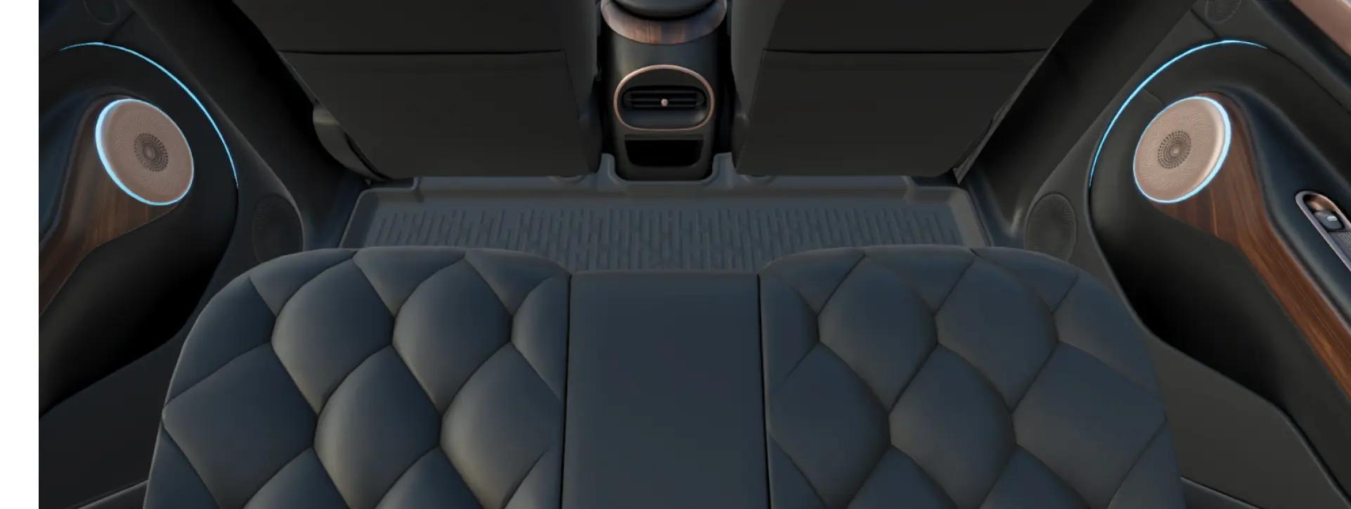 Morris Garages Windsor EV Rear Seats Morris Garages Windsor EV Rear Seats