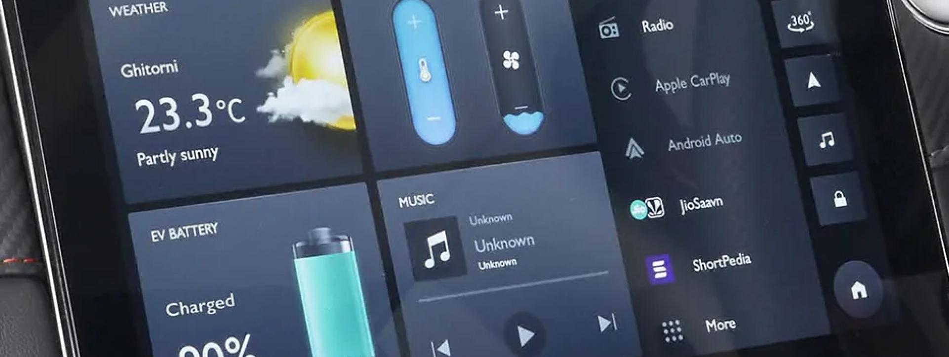 Morris Garages ZS EV Infotainment System Morris Garages ZS EV Infotainment System