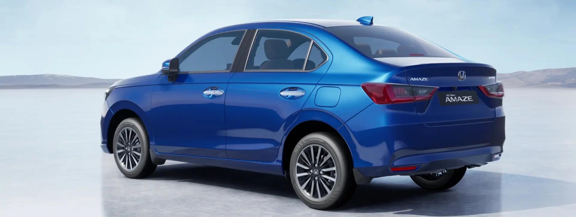 Honda Amaze Rear Left Three Quarter View Honda Amaze Rear Left Three Quarter View