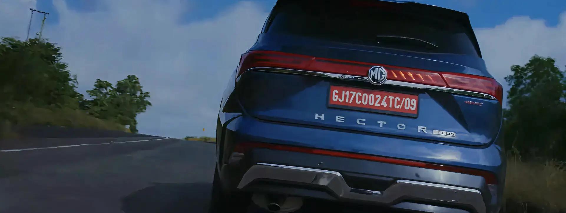 Morris Garages Hector Plus Rear View Morris Garages Hector Plus Rear View