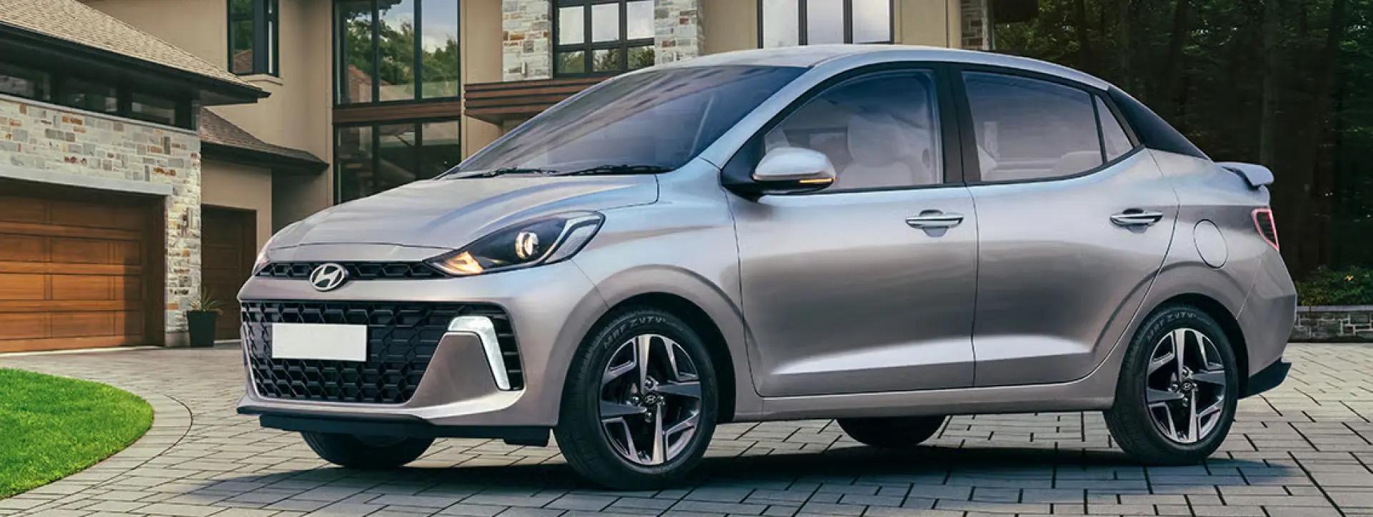 Hyundai Aura front left side view Hyundai Aura front left side view